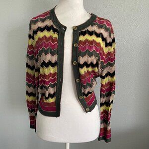 M by Missoni Cropped Cardigan Chevron Size 12
